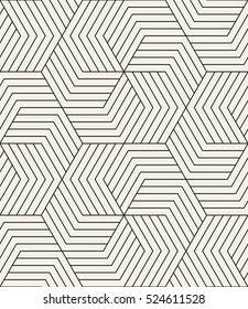 Vector seamless pattern with chevron. Modern geometric texture. Repeating abstract background. Polygonal linear grid from striped elements.