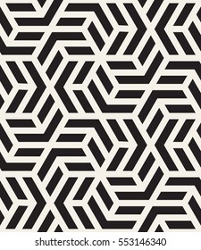 Vector Seamless Pattern With Chevron. Modern Geometric Texture. Repeating Abstract Background. Polygonal Grid With Bold Striped Elements.