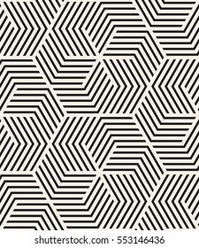 Vector seamless pattern with chevron. Modern geometric texture. Repeating abstract background. Polygonal grid with bold striped elements.