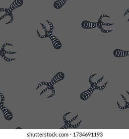 Vector seamless pattern. Chicken foot background. Beautiful continuous illustration. Hand drawn abstract art modern