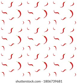 Vector seamless pattern with chili peppers	

