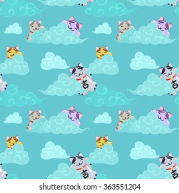 Vector seamless pattern Chinese