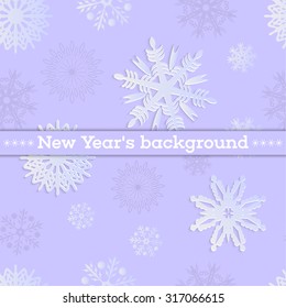 Vector seamless pattern. Christmas background. New Year's texture with snowflakes. Pattern can be used as a background, wallpaper, page fill, wrapper, textured surface