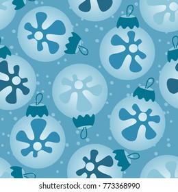 Vector seamless pattern with christmas balls.