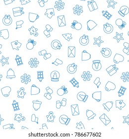 Vector seamless pattern of christmas decoration