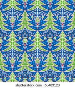 vector seamless pattern with christmas elements