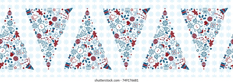 Vector seamless pattern with Christmas elements. Christmas and New year decoration. Winter background. Pattern for fabric, textile, wrapping paper and other decoration.