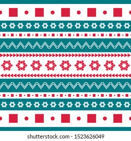 Vector seamless pattern. Christmas and New Year design. Scandinavian style