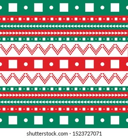 Vector seamless pattern. Christmas and New Year design. Scandinavian style