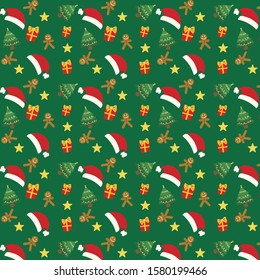 Vector seamless pattern for Christmas and New Year design.