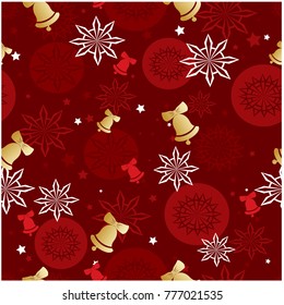 Vector seamless pattern christmas and new year illustration