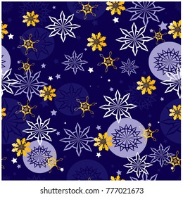 Vector seamless pattern christmas and new year illustration
