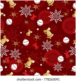 Vector seamless pattern christmas and new year illustration