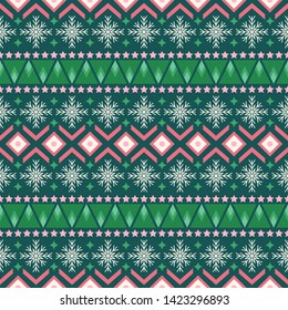 Vector seamless pattern with christmas ornament. Festive background for printing on paper, wallpaper, covers, textiles, fabrics, for decoration, decoupage, scrapbooking and other
