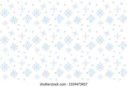 Vector seamless pattern with christmas snowflake for print on paper isolated white bacjground