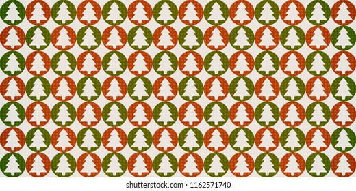 vector seamless pattern of christmas tree