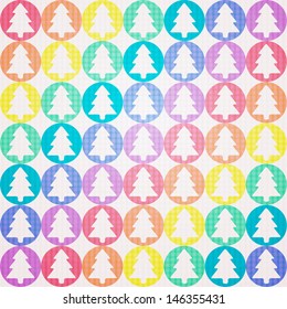 vector seamless pattern of christmas tree