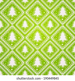 vector seamless pattern of christmas tree