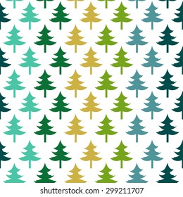 vector seamless pattern of christmas tree