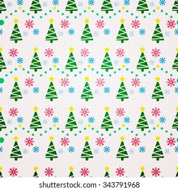 vector seamless pattern of christmas tree
