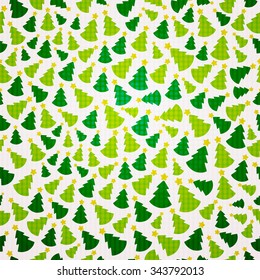 vector seamless pattern of christmas tree
