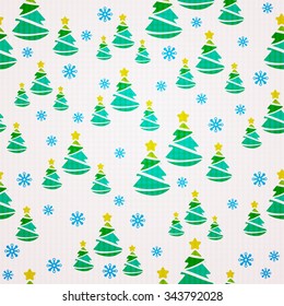 vector seamless pattern of christmas tree
