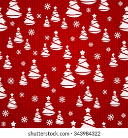 vector seamless pattern of christmas tree

