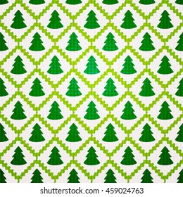 vector seamless pattern of christmas tree