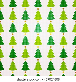 vector seamless pattern of christmas tree