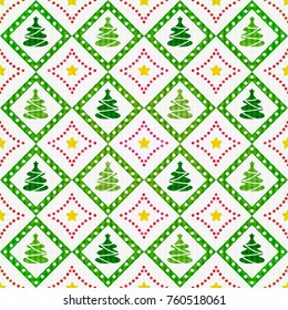 vector seamless pattern of christmas tree
