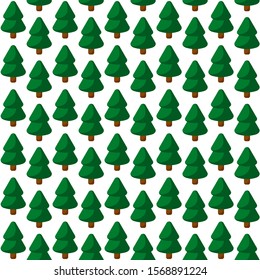 Vector seamless pattern of Christmas trees on a white background. Abstract christmas background for design. Gift wrap