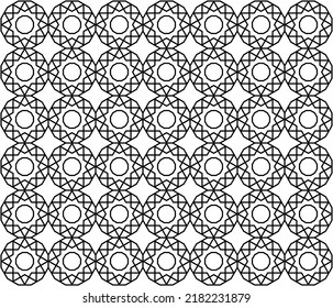 Vector seamless pattern. Circle Pattern Background Geometric Design Elements. Line style design. simple design editable
