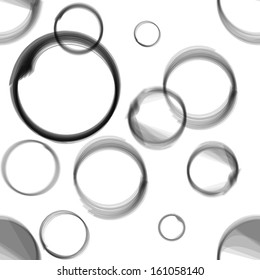 Vector - Seamless Pattern Circle Bubble Black