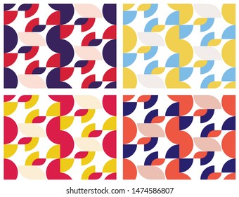 Vector seamless pattern with circles. Abstract background