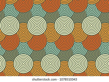 Vector seamless pattern of circles of different colors