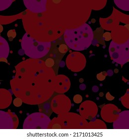 Vector seamless pattern with circles of different colors and sizes.