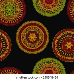 Vector Seamless Pattern with Circles, fully editable eps 10 file with clipping mask and seamless pattern in swatch menu