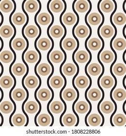 vector seamless pattern circles and waves