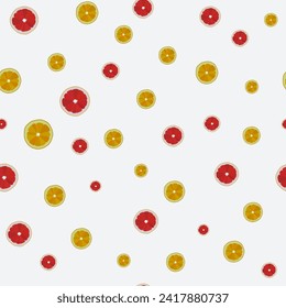 vector seamless pattern with citrus