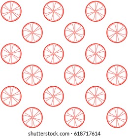 Vector Seamless Pattern. Citrus. Contour.Eps10.