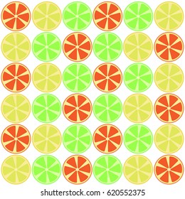 Vector Seamless Pattern. Citrus mix.Eps10.