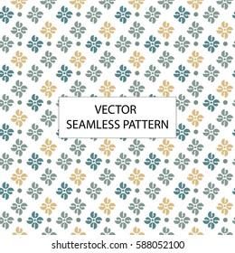 Vector seamless pattern with classic ornament.