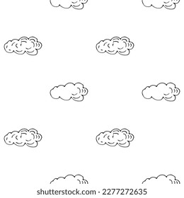 Vektor nahtlose Muster Wolke Himmel Doodle