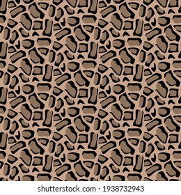 Vector seamless pattern of clouded leopard skin. Background design, textile decoration, animalistic print.
