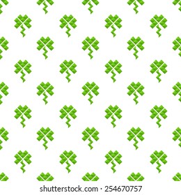 Vector seamless pattern of clover St. Patrick