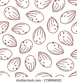 Vector seamless pattern with coconuts