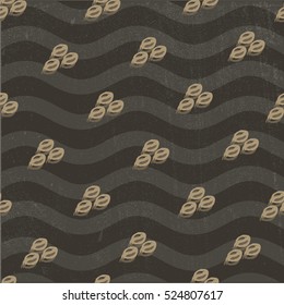 Vector seamless pattern of coffee beans, coffee texture, seamless texture of coffee