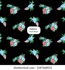 Colección de patrones sin fisuras vectoriales.Patrón floral sin inconvenientes en vectores.Flores silvestres, hojas, ramas, caramelos repiten diseño de patrones.Patrón floral sin fisuras.Fabricado a mano. Papel de escritorio, tela o diseño 