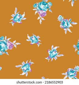 Vector seamless pattern collection.Wild flowers, leaves, branches, candies repeat pattern design set.seamless floral pattern.