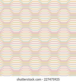 Vector seamless pattern of color broken lines. Geometric latticed background. Simple abstract ornamental illustration for print and web